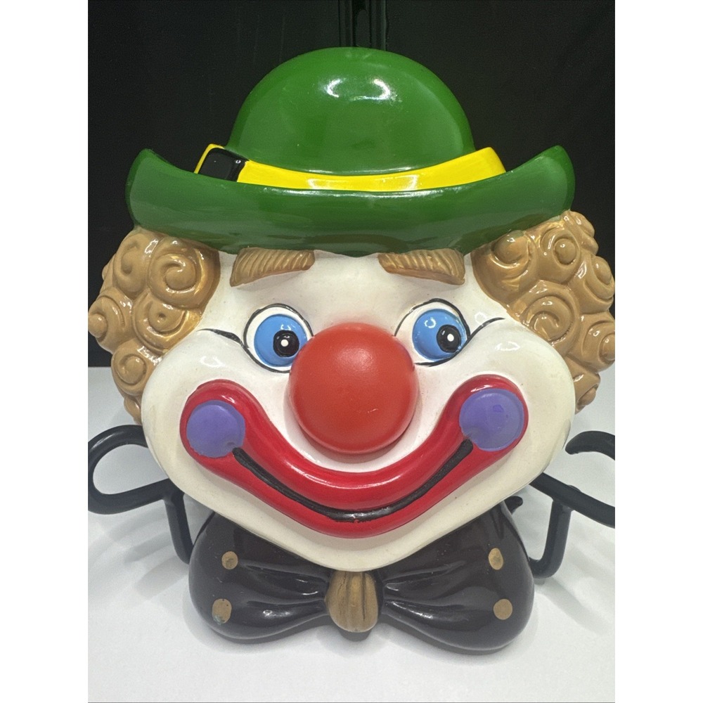 Vtg CLOWN Doorbell Ringer Musical‎ Head Push Nose Rare Tested/Works - Picture 2 of 16
